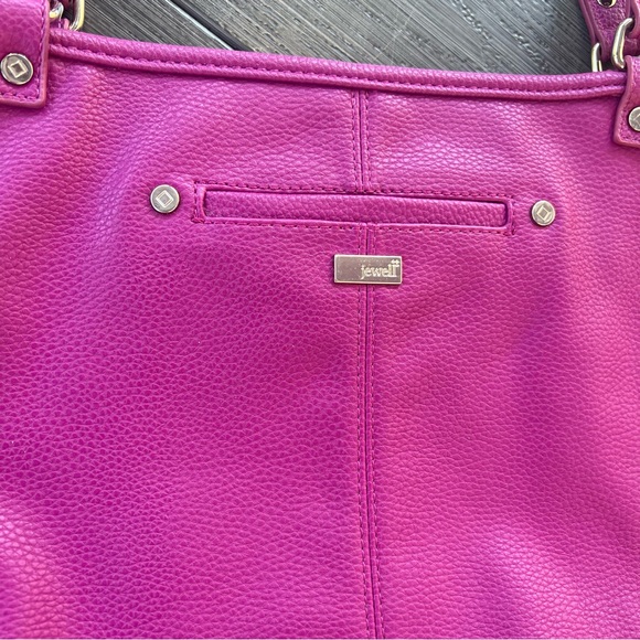 Thirty-one Jewell Townsfair Reversible Tote Fuchsia/ Silver - Picture 4 of 6